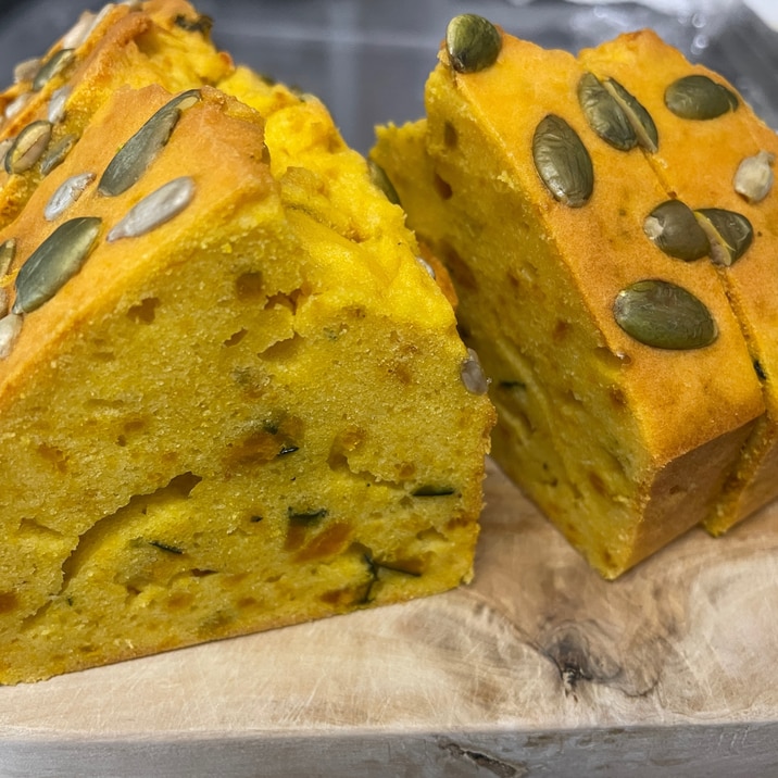 優しい味わい♪米粉のかぼちゃパウンドケーキ